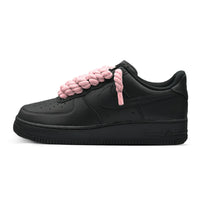 Air Force 1 Black Rope Laces Pink