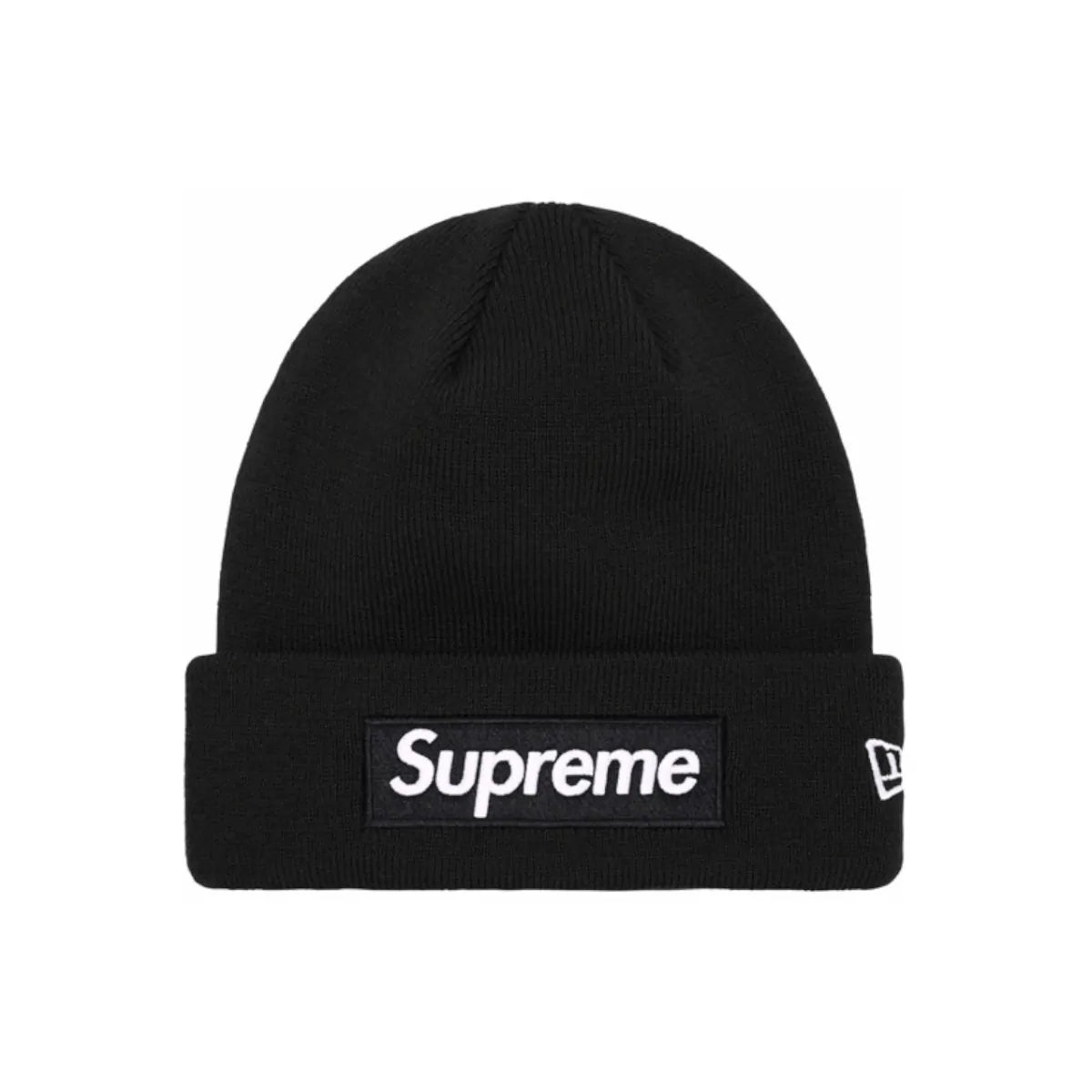 Czarna czapka zimowa Supreme New Era Box Logo