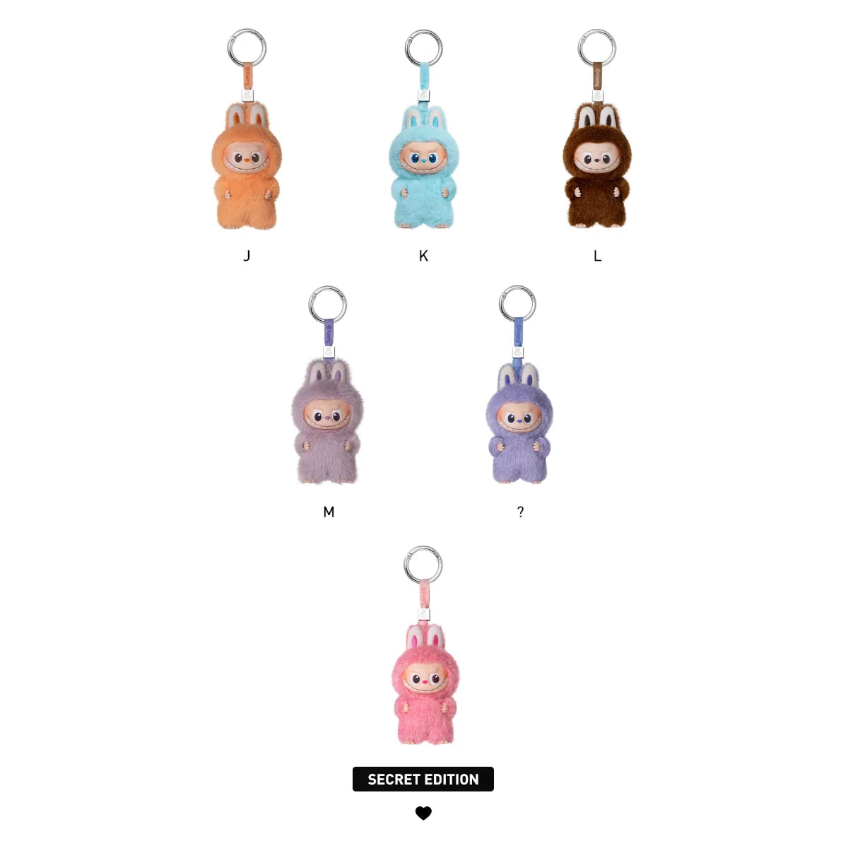 Pop Mart Labubu The Monster Pin for Love brelok blind box (A-M)