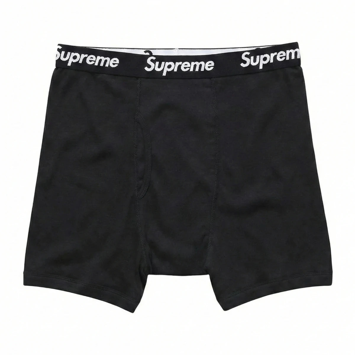 Supreme Czarne Bokserki z białym logo