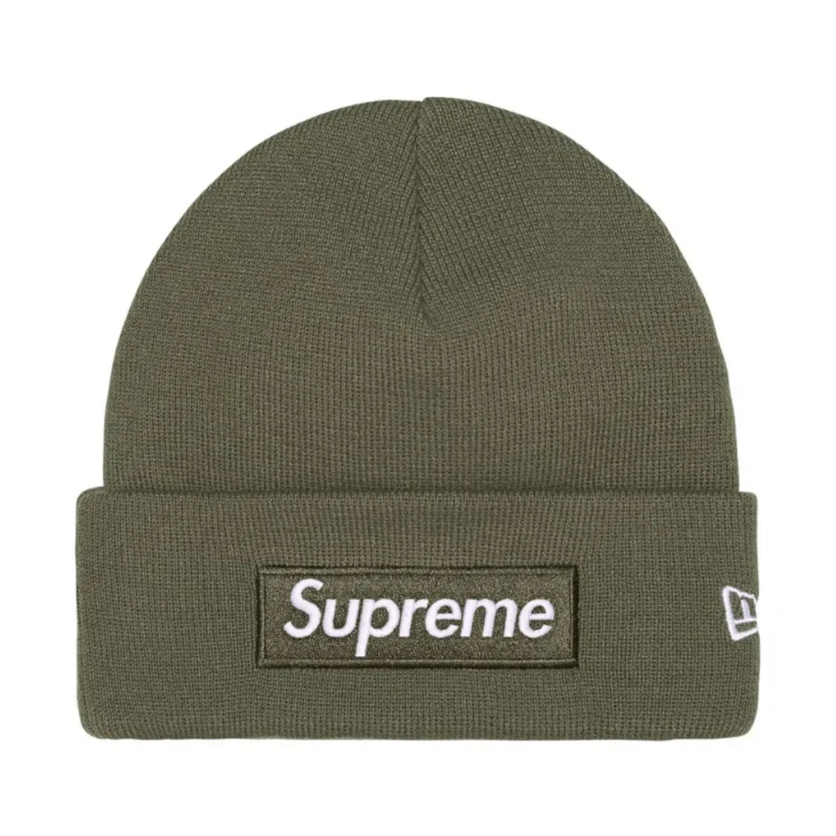 Supreme New Era Box Logo Beanie Light Olive (FW25)